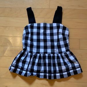 Kate Spade Gingham Peplum Tank